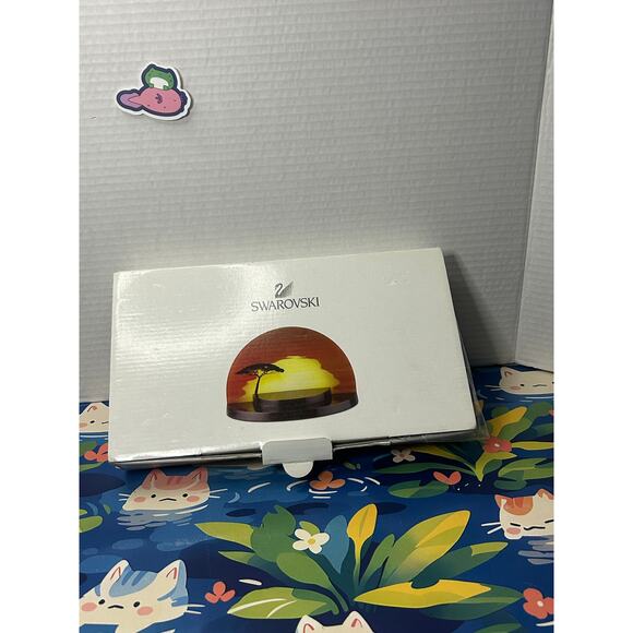 Swarovski Crystal Lion King Sunset Display #1075953 Stand With Box - Picture 1 of 12